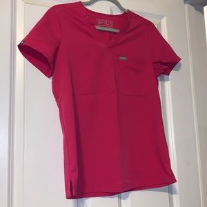 Figs Limited Edition Hot Pink Scrub Top